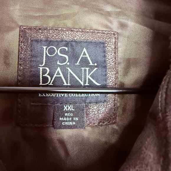 Jos A Bank Executive Collection Mens XXL Brown Suede Leather Jacket - Picture 3 of 8